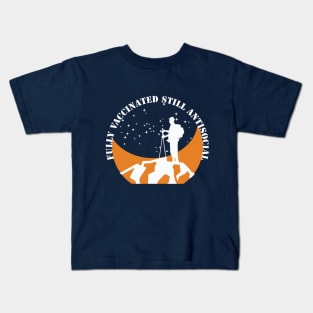 fully vaccinated but still antisocial, hiking, camping, adventure Kids T-Shirt